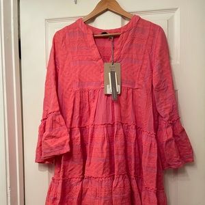 Anthropologie Devotion Twins Dress Pink Small NWT
